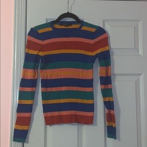 Ribbed forever 21 striped shirt